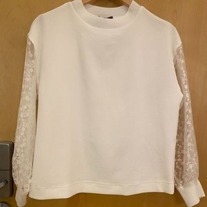 Zara sheer sleeve top
